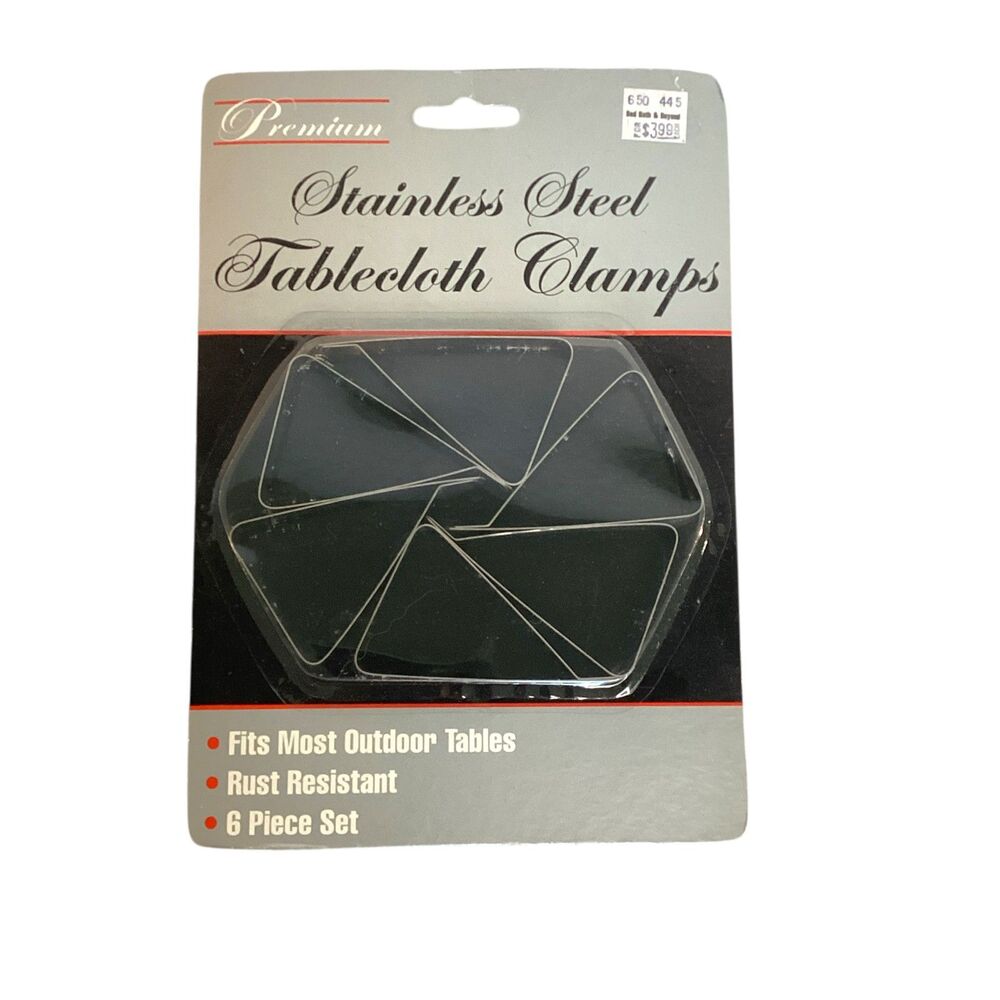 Stainless Steel Tablecloth Clamps Set of 6